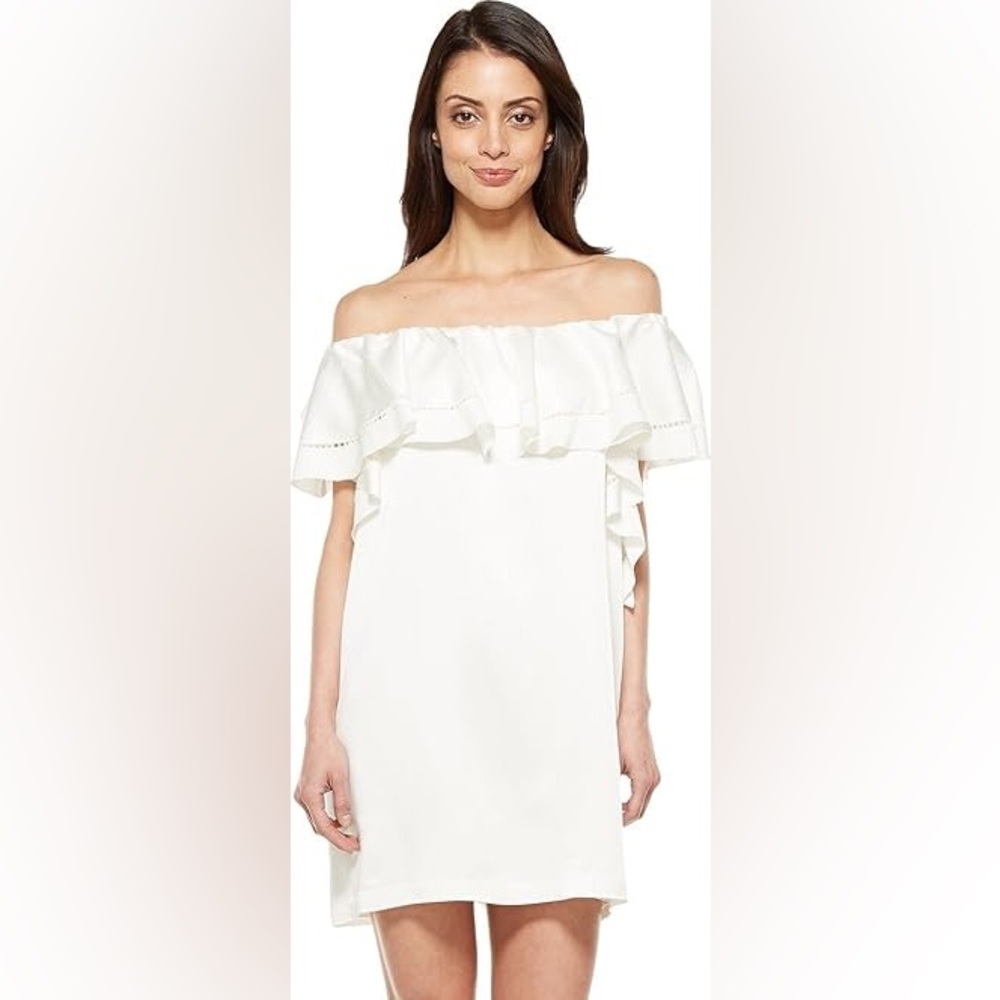 Rachel Zoe White Flutter Sleeve Mini Dress